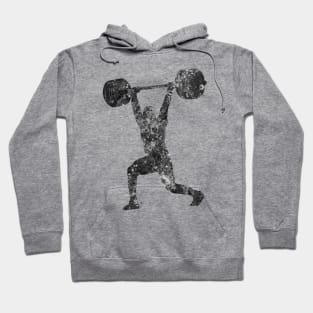 Gym Weightlifter man black and white Hoodie